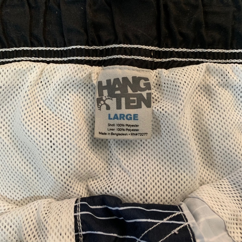 Striped Swim Trunks, Size Large - Picture 2 of 3